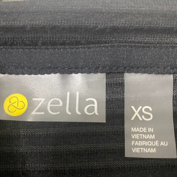 Zella Women's Black Ribbed Oversized Cowl Neck Hooded Pullover , Size XS - Picture 6 of 6